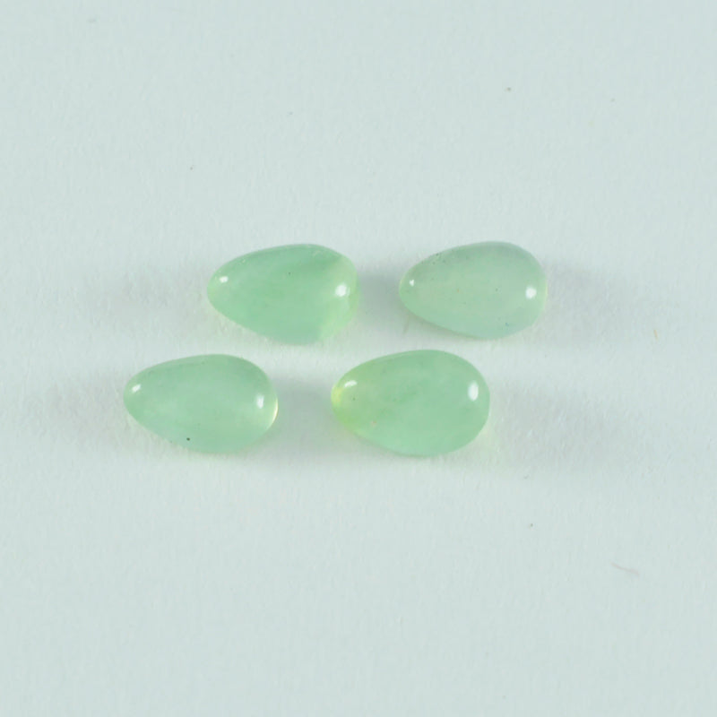 Prehnite 1PC Small 6x9 MM Pear Cabochon Green Fiery semi Precious Gems Immagine principale del prodotto