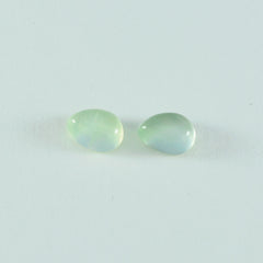 Prehnite 1PC Medium 7x10 MM Pear Cabochon Green Sparkling semi Precious Loose Gemstone