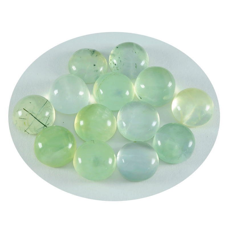 Prehnite 1PC Large 11x11 MM Round Cabochon Green Genuine semi Precious Loose Gems