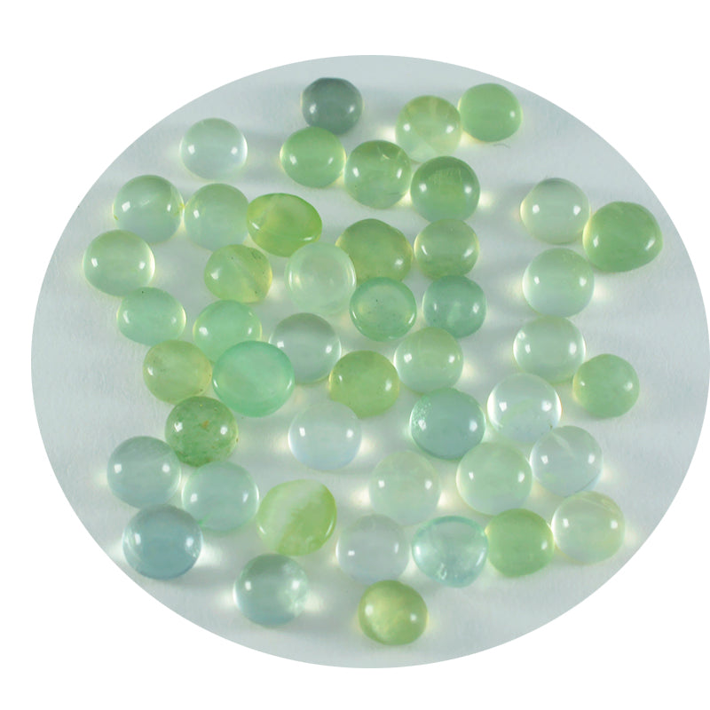 Prehnite 10PC Tiny 3x3 MM Round Cabochon Green Polished semi Precious Precious Gemstone