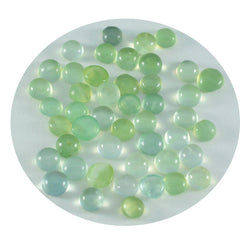 Prehnite 10PC Tiny 3x3 MM Round Cabochon Green Polished semi Precious Precious Gemstone