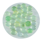 Prehnite 1PC Tiny 6x6 MM Round Cabochon Green Lustrous semi Precious Loose Gemstone