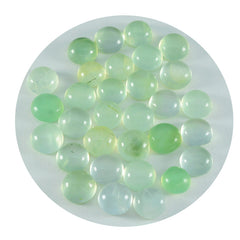 Prehnite 1PC Tiny 6x6 MM Round Cabochon Green Lustrous semi Precious Loose Gemstone