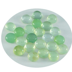 Prehnite 1PC Small 7x7 MM Round Cabochon Green Shine semi Precious Loose Gemstones