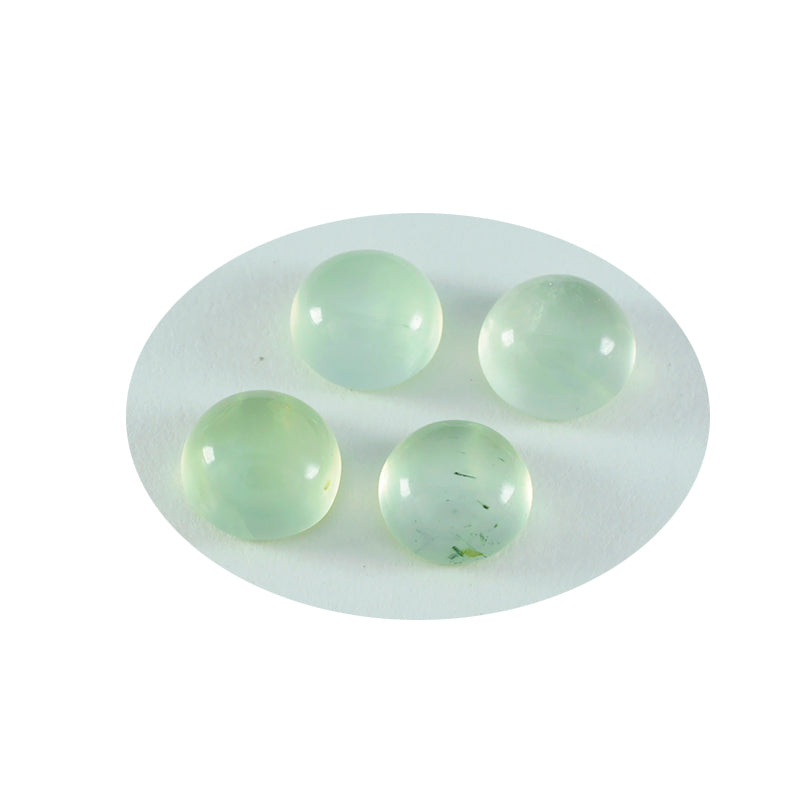 Prehnite 1PC Medium 9x9 MM Round Cabochon Green High Quality semi Precious Precious Gemstone