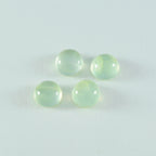 Prehnite 1PC Small 7x7 MM Round Cabochon Green Shine semi Precious Loose Gemstones