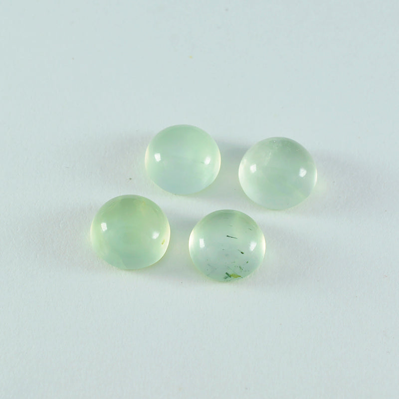 Prehnite 1PC Small 8x8 MM Round Cabochon Green Fine semi Precious Semi Precious Gemstone