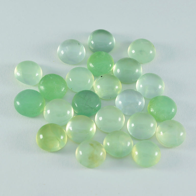 Prehnite 1PC Medium 9x9 MM Round Cabochon Green High Quality semi Precious Precious Gemstone