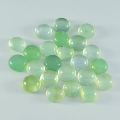 Prehnite 1PC Medium 9x9 MM Round Cabochon Green High Quality semi Precious Precious Gemstone