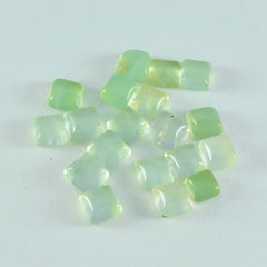 Prehnite 10PC Tiny 5x5 MM Square Cabochon Green Sparkling semi Precious Gems