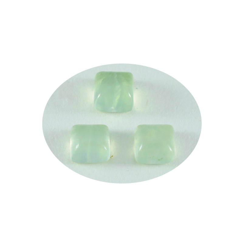 Prehnite 10PC Tiny 5x5 MM Square Cabochon Green Sparkling semi Precious Gems Immagine secondaria del prodotto