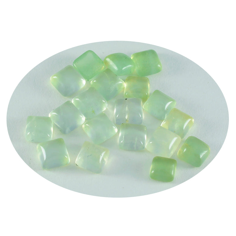 Prehnite 1PC Medium 9x9 MM Square Cabochon Green Lustrous semi Precious Semi Precious Gemstone