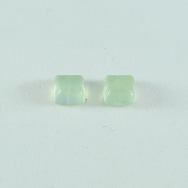 Prehnite 1PC Large 10x10 MM Square Cabochon Green Shine semi Precious Precious Gemstone