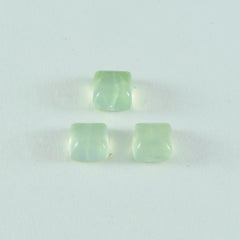 Prehnite 10PC Tiny 3x3 MM Square Cabochon Green Fiery semi Precious Semi Precious Gemstone