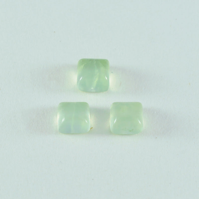 Prehnite 1PC Tiny 6x6 MM Square Cabochon Green Polished semi Precious Loose Gems