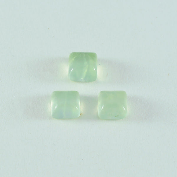 Prehnite 1PC Medium 9x9 MM Square Cabochon Green Lustrous semi Precious Semi Precious Gemstone