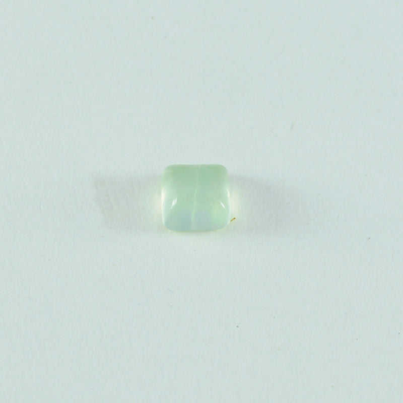 Prehnite 1PC Small 8x8 MM Square Cabochon Green Luster semi Precious Loose Gemstones メイン画像