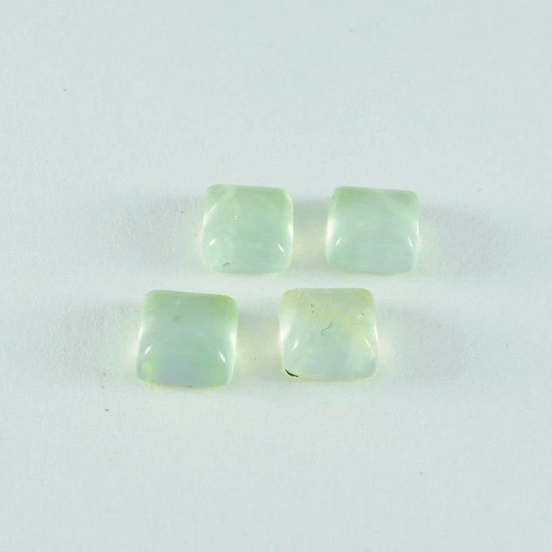 Prehnite 1PC Medium 9x9 MM Square Cabochon Green Lustrous semi Precious Semi Precious Gemstone