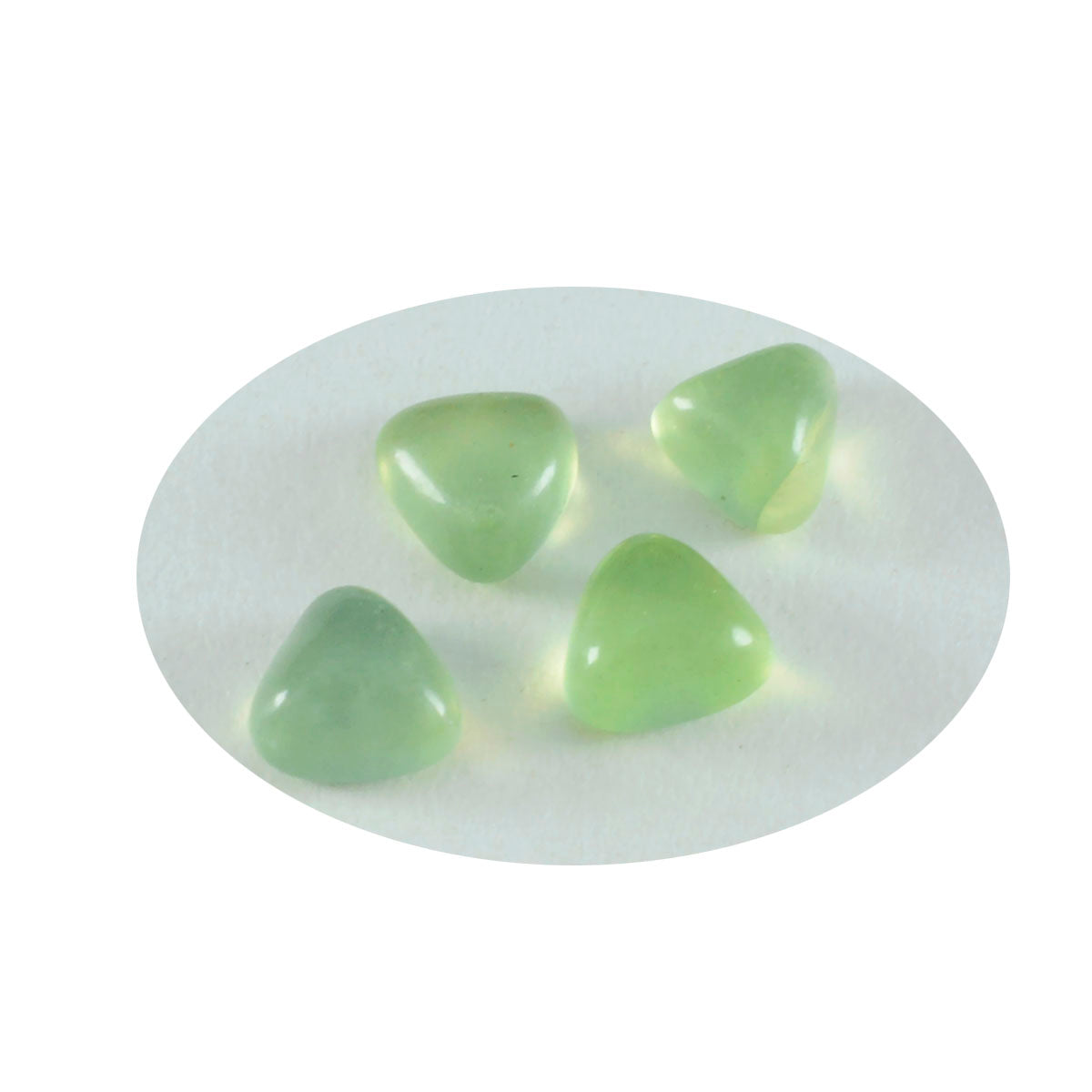 Prehnite 1PC Large 11x11 MM Triangle Cabochon Green Polished semi Precious Loose Gemstones