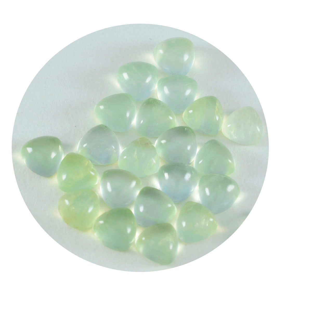 Prehnite 10PC Tiny 4x4 MM Triangle Cabochon Green Natural semi Precious Loose Gemstone Secondary image