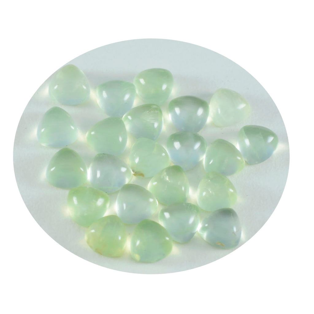 Prehnite 10PC Tiny 5x5 MM Triangle Cabochon Green Genuine semi Precious Loose Gemstones