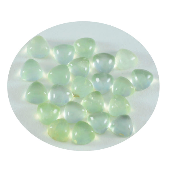Prehnite 10PC Tiny 5x5 MM Triangle Cabochon Green Genuine semi Precious Loose Gemstones