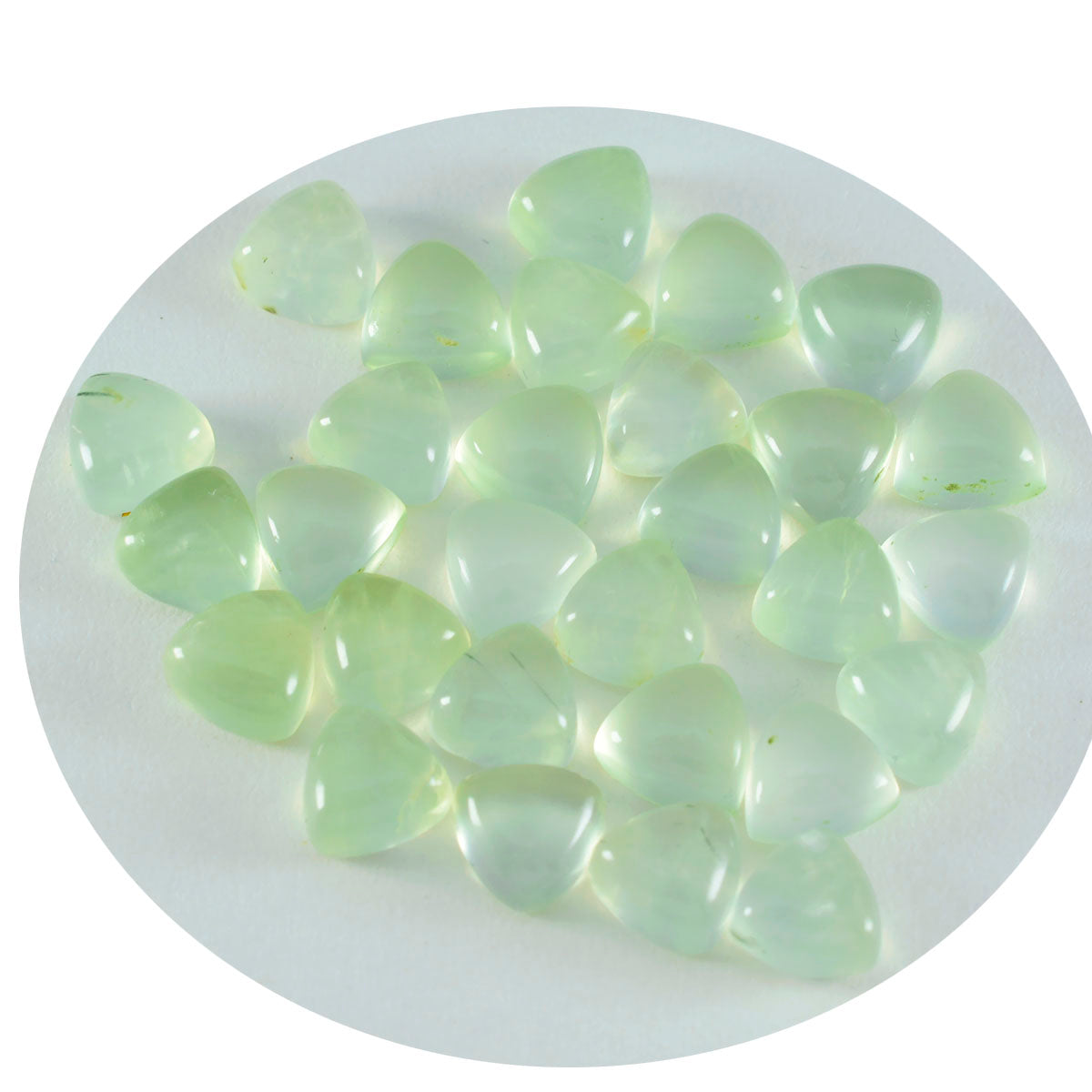 Prehnite 1PC Tiny 6x6 MM Triangle Cabochon Green Superior semi Precious Semi Precious Gemstone