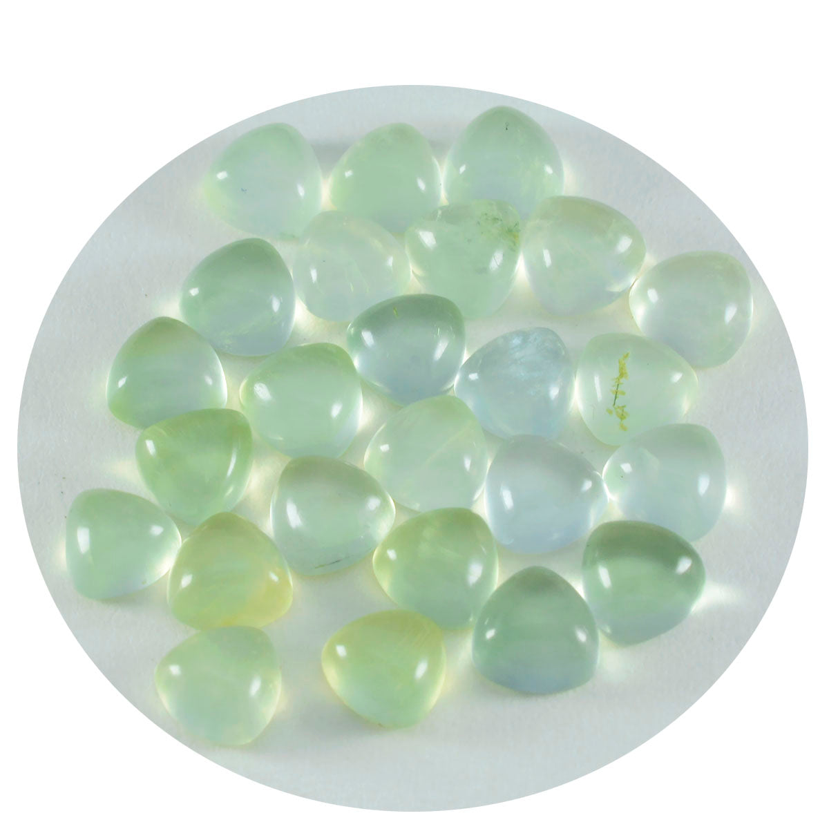 Prehnite 1PC Small 7x7 MM Triangle Cabochon Green Pure semi Precious Precious Gemstone Immagine secondaria del prodotto