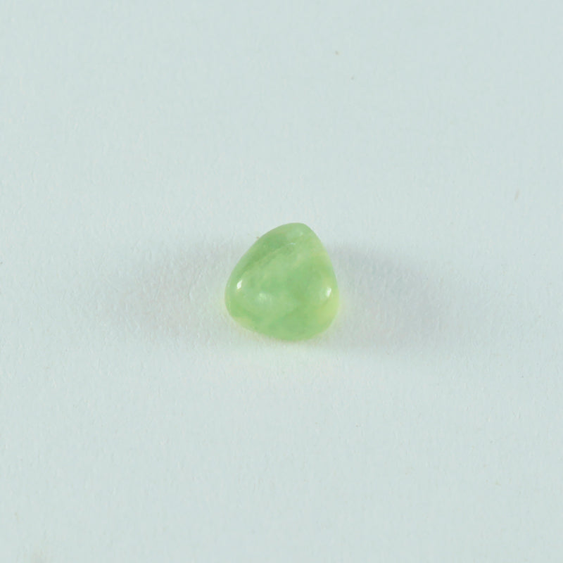 Prehnite 1PC Large 10x10 MM Triangle Cabochon Green Sparkling semi Precious Loose Gemstone