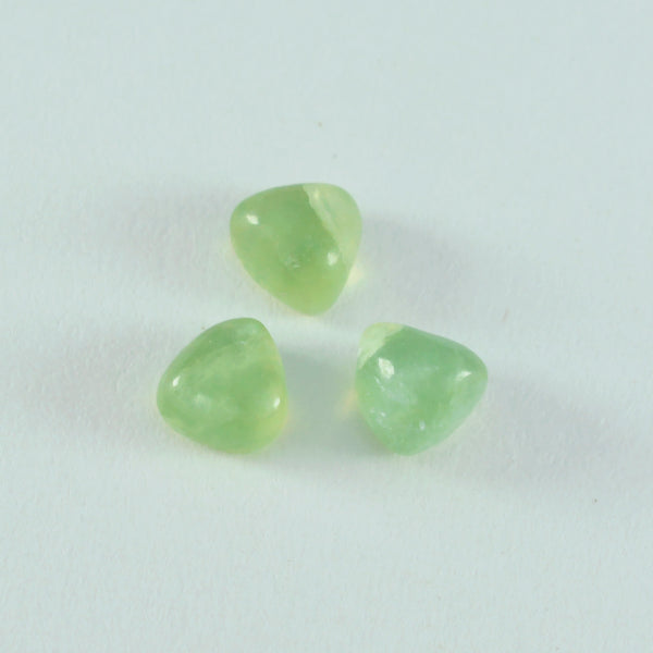 Prehnite 1PC Medium 9x9 MM Triangle Cabochon Green Brilliant semi Precious Loose Gems