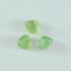 Prehnite 1PC Small 8x8 MM Triangle Cabochon Green Fiery semi Precious Gems