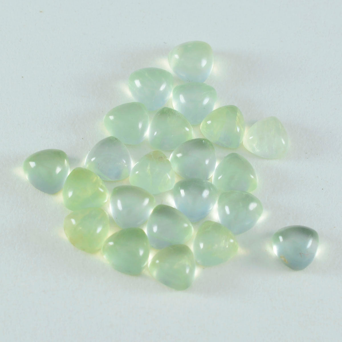 Prehnite 10PC Tiny 4x4 MM Triangle Cabochon Green Natural semi Precious Loose Gemstone
