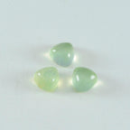 Prehnite 1PC Small 8x8 MM Triangle Cabochon Green Fiery semi Precious Gems
