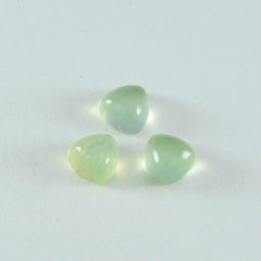 Prehnite 1PC Small 8x8 MM Triangle Cabochon Green Fiery semi Precious Gems