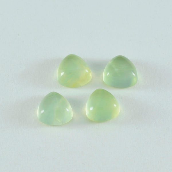 Prehnite 1PC Medium 9x9 MM Triangle Cabochon Green Brilliant semi Precious Loose Gems
