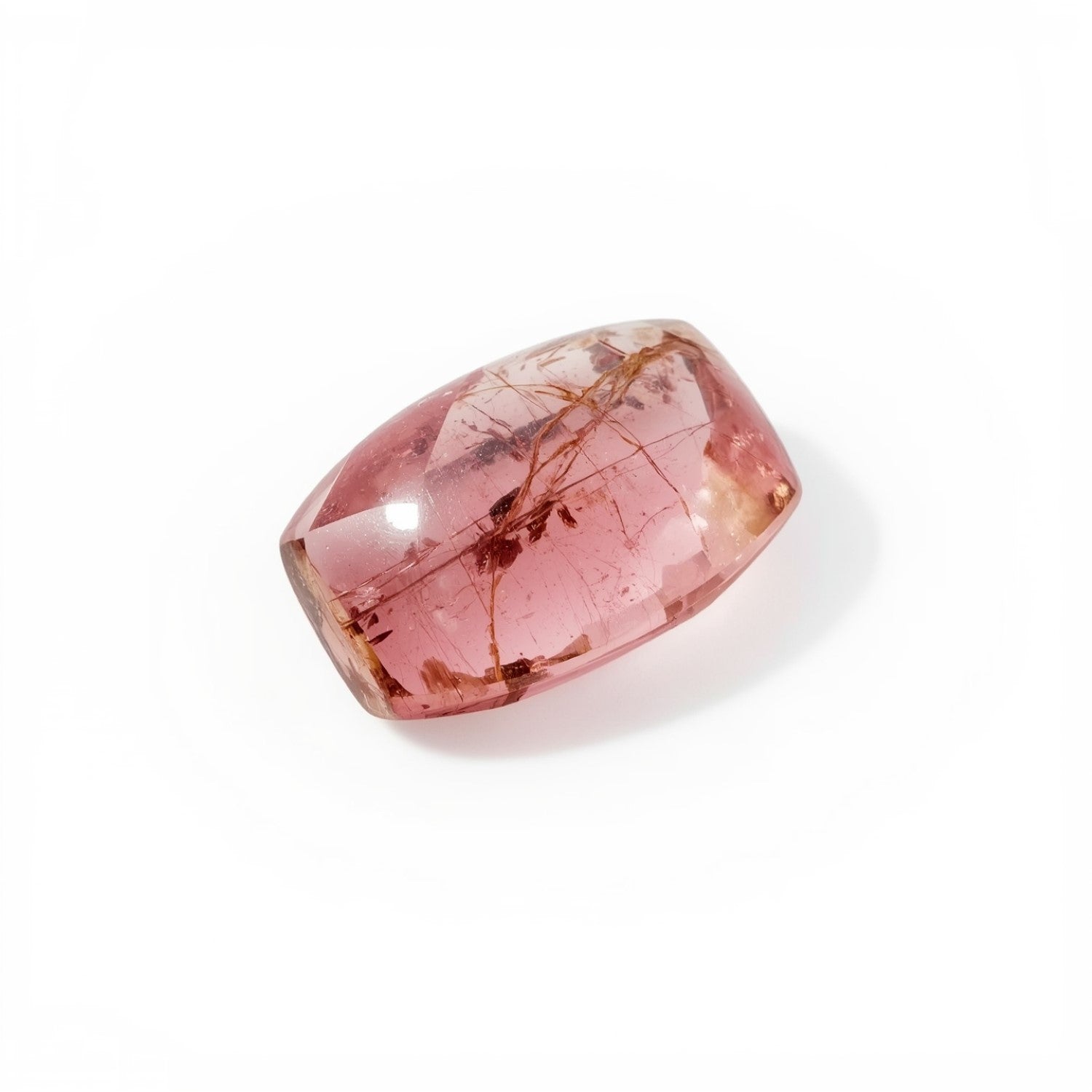 Pink Tourmaline 1PC Small 6x12 MM Baguette Cabochon Pink Fiery semi Precious Semi Precious Gemstone Hoofdafbeelding
