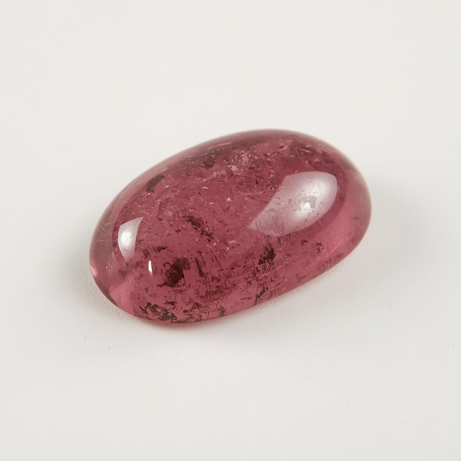Pink Tourmaline 1PC Large 8x16 MM Baguette Cabochon Pink Sparkling semi Precious Gems Huvudsaklig produktbild