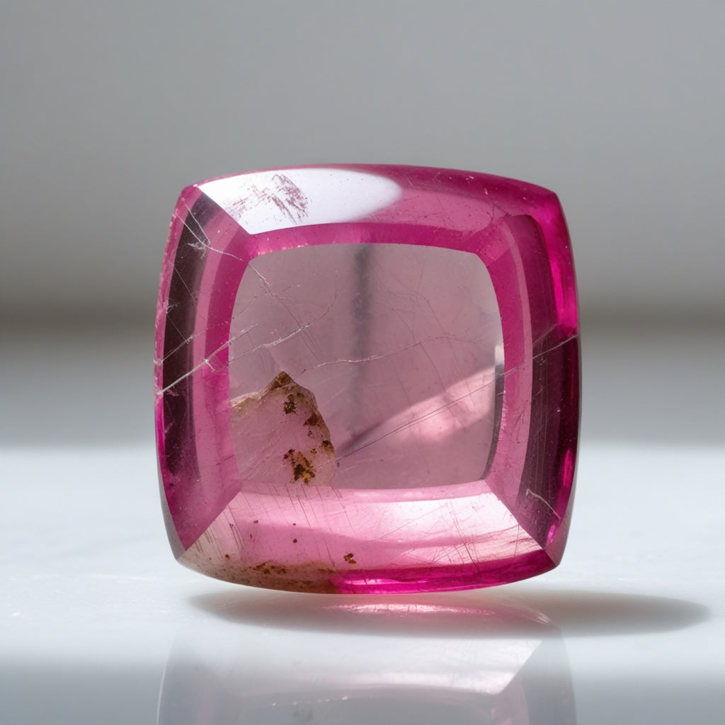 Pink Tourmaline 1PC Small 7x7 MM Cushion Cabochon Pink Splendid semi Precious Gems