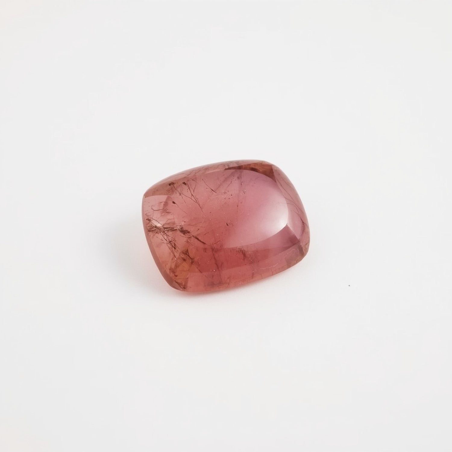 Pink Tourmaline 1PC Small 8x8 MM Cushion Cabochon Pink Luster semi Precious Loose Gems メイン画像