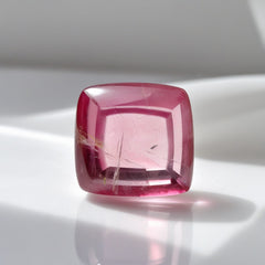Pink Tourmaline 1PC Small 8x8 MM Cushion Cabochon Pink Luster semi Precious Loose Gems