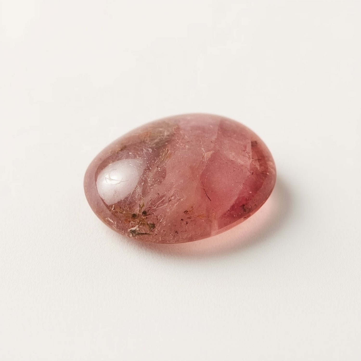 Pink Tourmaline 1PC Large 10x12 MM Emerald Cabochon Pink Pure semi Precious Precious Gemstone Sekundär produktbild