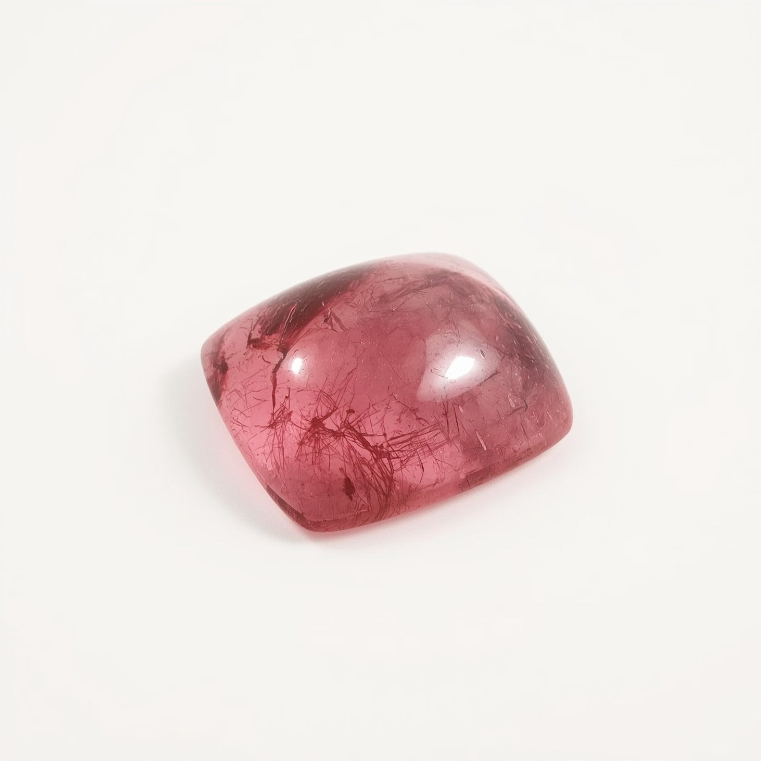 Pink Tourmaline 1PC Medium 7x10 MM Emerald Cabochon Pink High-Quality semi Precious Loose Gems メイン画像