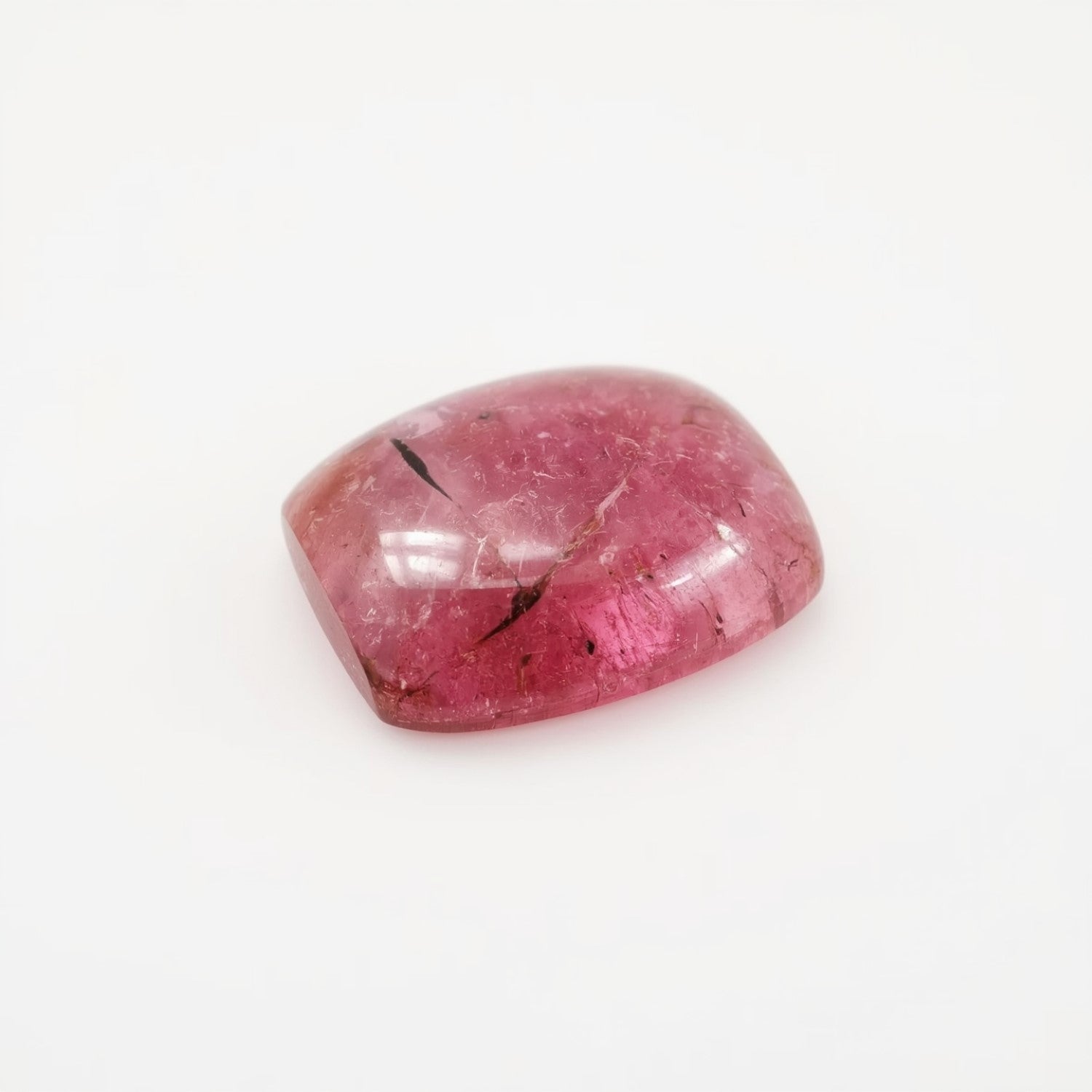 Pink Tourmaline 1PC Small 7x9 MM Emerald Cabochon Pink Fine semi Precious Gems メイン画像