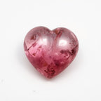 Pink Tourmaline 1PC Large 10x10 MM Heart Cabochon Pink Sparkling semi Precious Semi Precious Gemstone