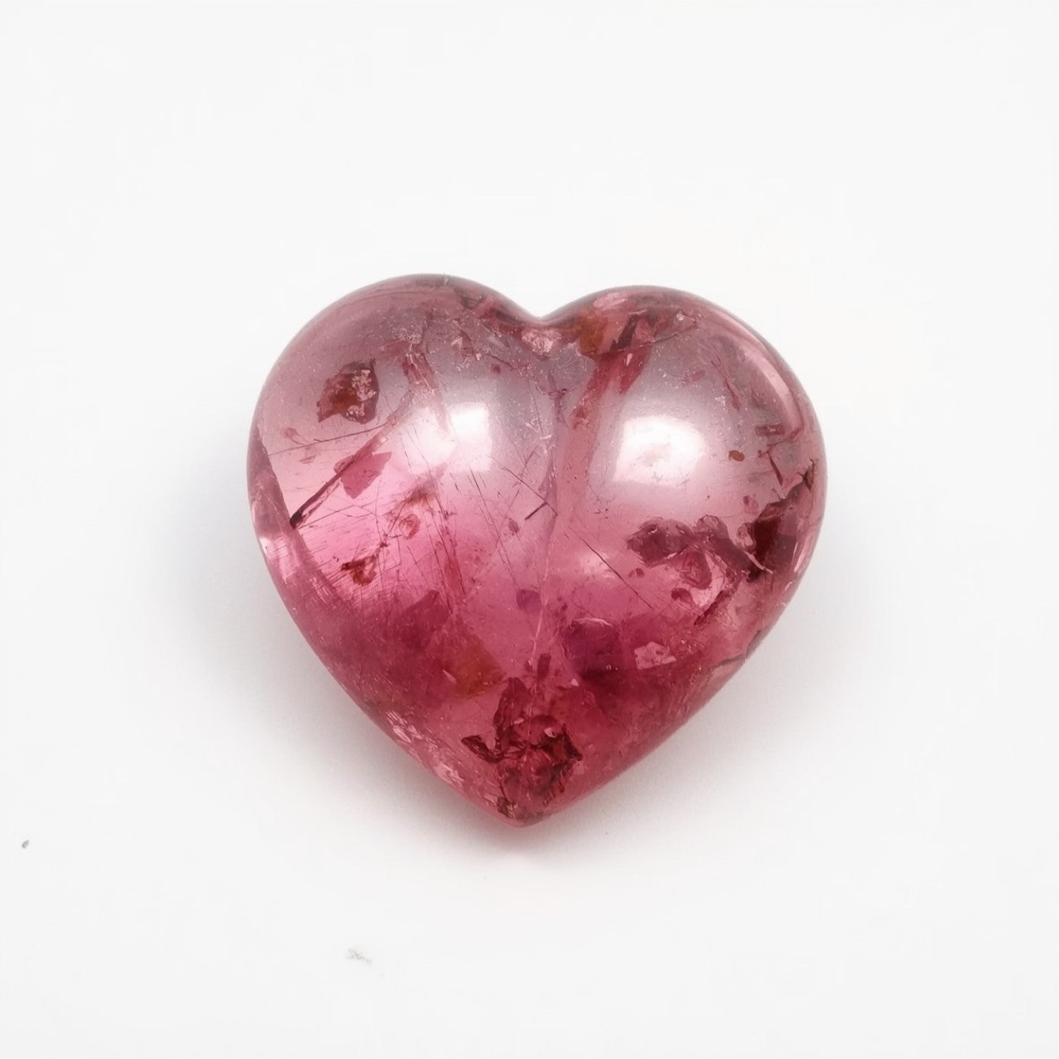 Pink Tourmaline 1PC Large 10x10 MM Heart Cabochon Pink Sparkling semi Precious Semi Precious Gemstone