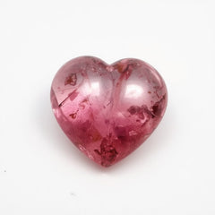 Pink Tourmaline 1PC Large 10x10 MM Heart Cabochon Pink Sparkling semi Precious Semi Precious Gemstone