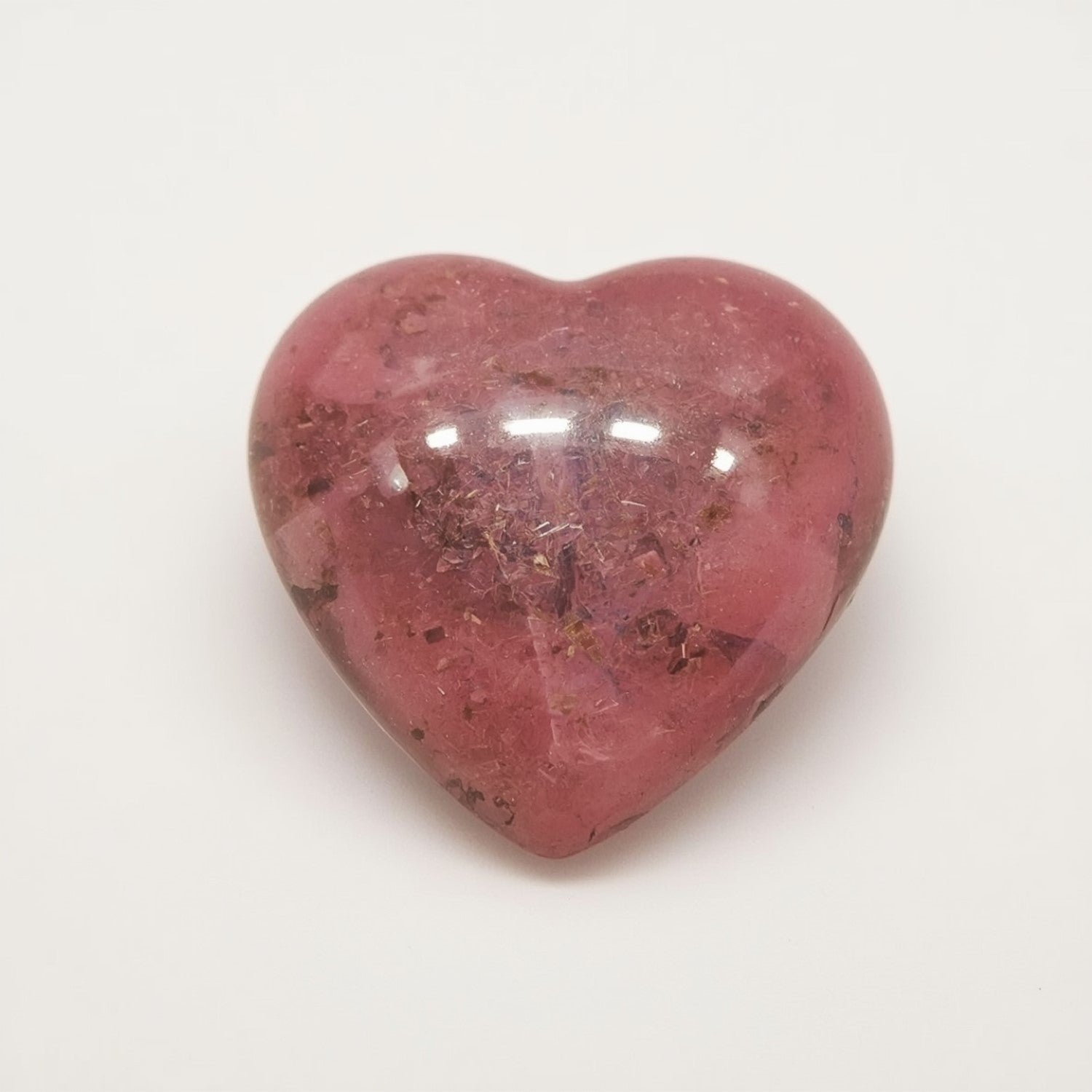 Pink Tourmaline 1PC Large 10x10 MM Heart Cabochon Pink Sparkling semi Precious Semi Precious Gemstone Immagine secondaria del prodotto