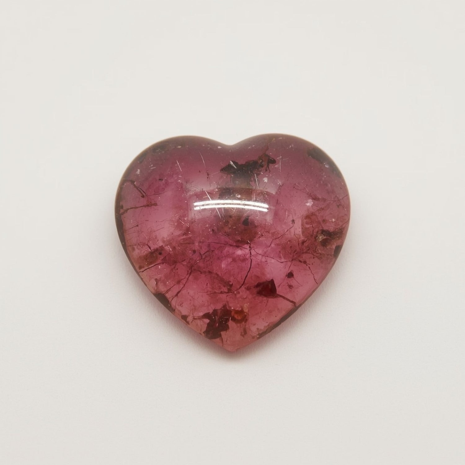 Pink Tourmaline 1PC Tiny 6x6 MM Heart Cabochon Pink Superior semi Precious Gems