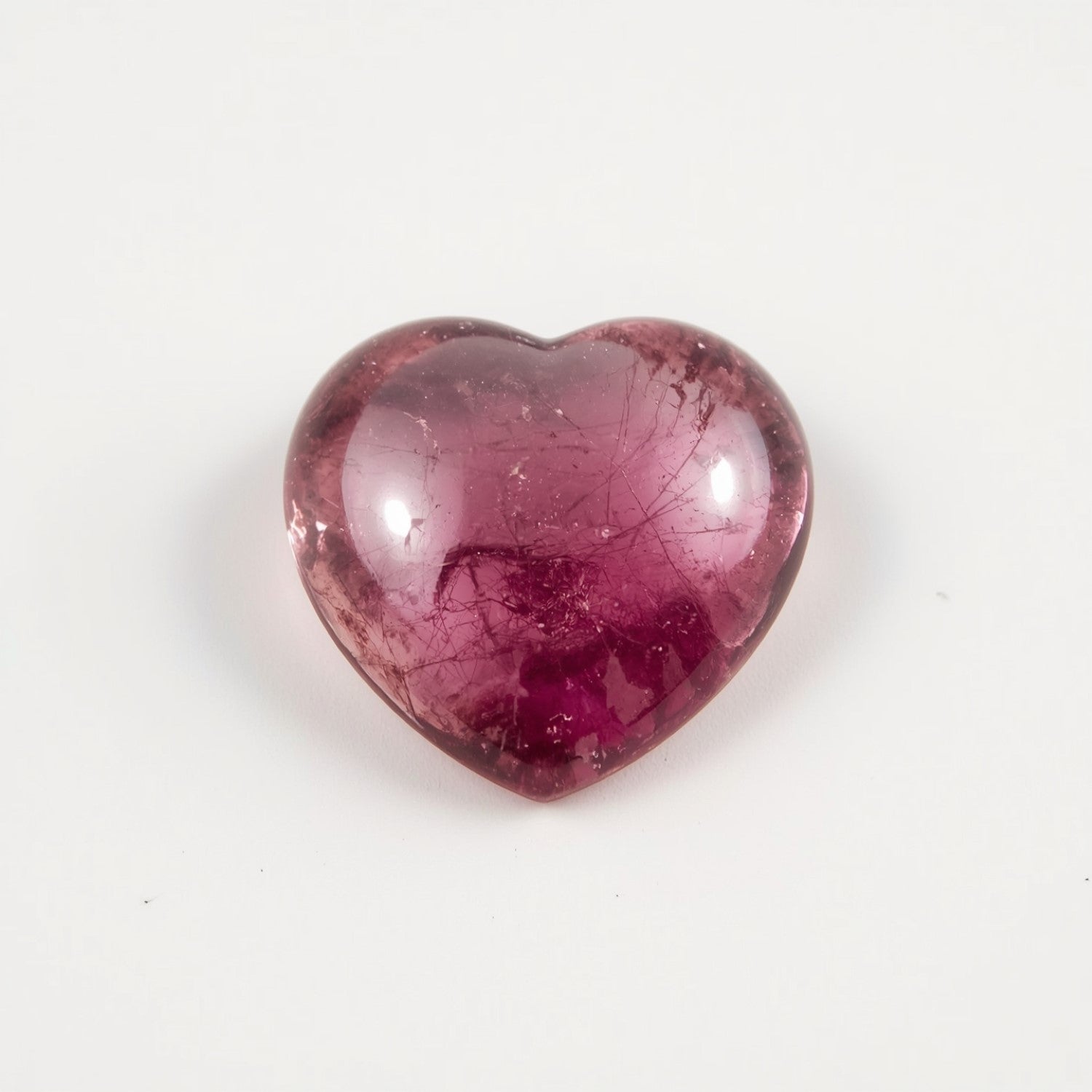 Pink Tourmaline 1PC Small 8x8 MM Heart Cabochon Pink Fiery semi Precious Loose Gemstone メイン画像