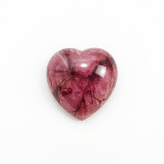 Pink Tourmaline 1PC Medium 9x9 MM Heart Cabochon Pink Brilliant semi Precious Loose Gemstones
